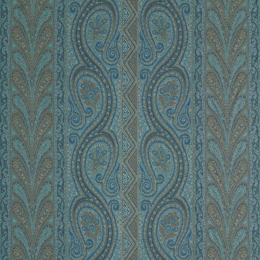Buy 50774 Chatelaine Paisley Blue by Schumacher Fabric
