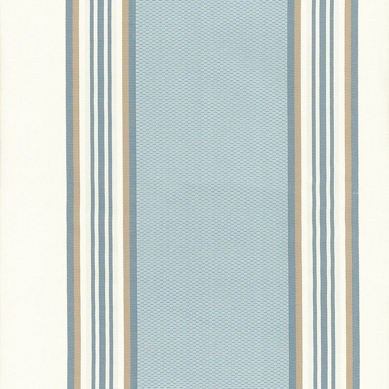 Looking 52372 Ava Silk Stripe Cornflower by Schumacher Fabric