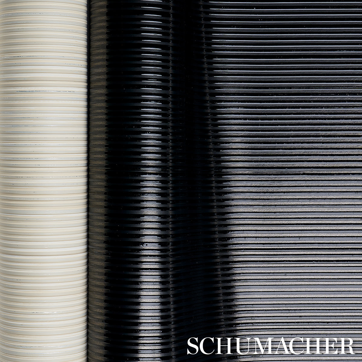 Purchase 529910 | Rimini Rib, Onyx - Schumacher Wallpaper