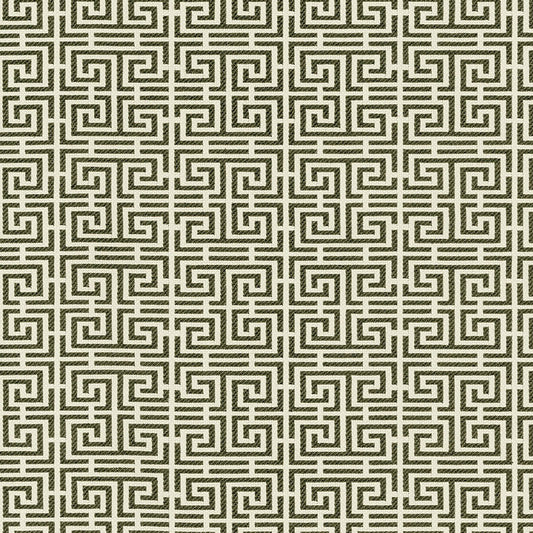 Acquire 54950 Chinois Fret Noir/ Almond by Schumacher Fabric
