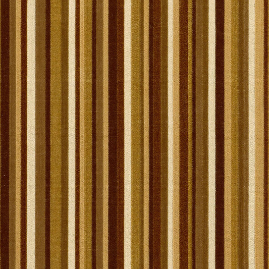View 55323 Syncopated Velvet Stripe Chamois / Mink by Schumacher Fabric