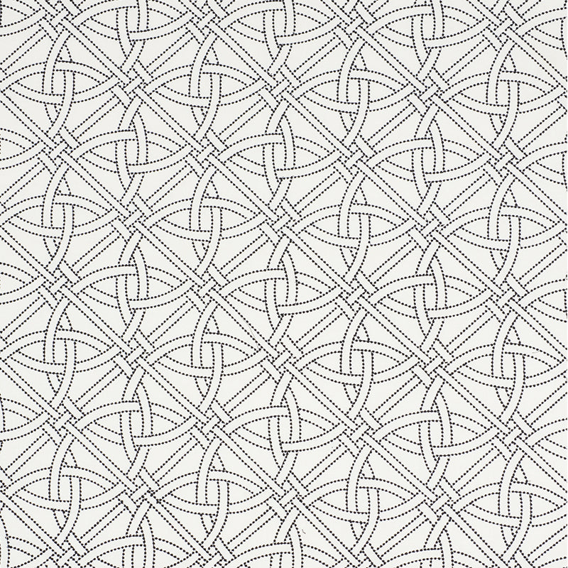 Acquire 55695 Durance Embroidery Black & White by Schumacher Fabric
