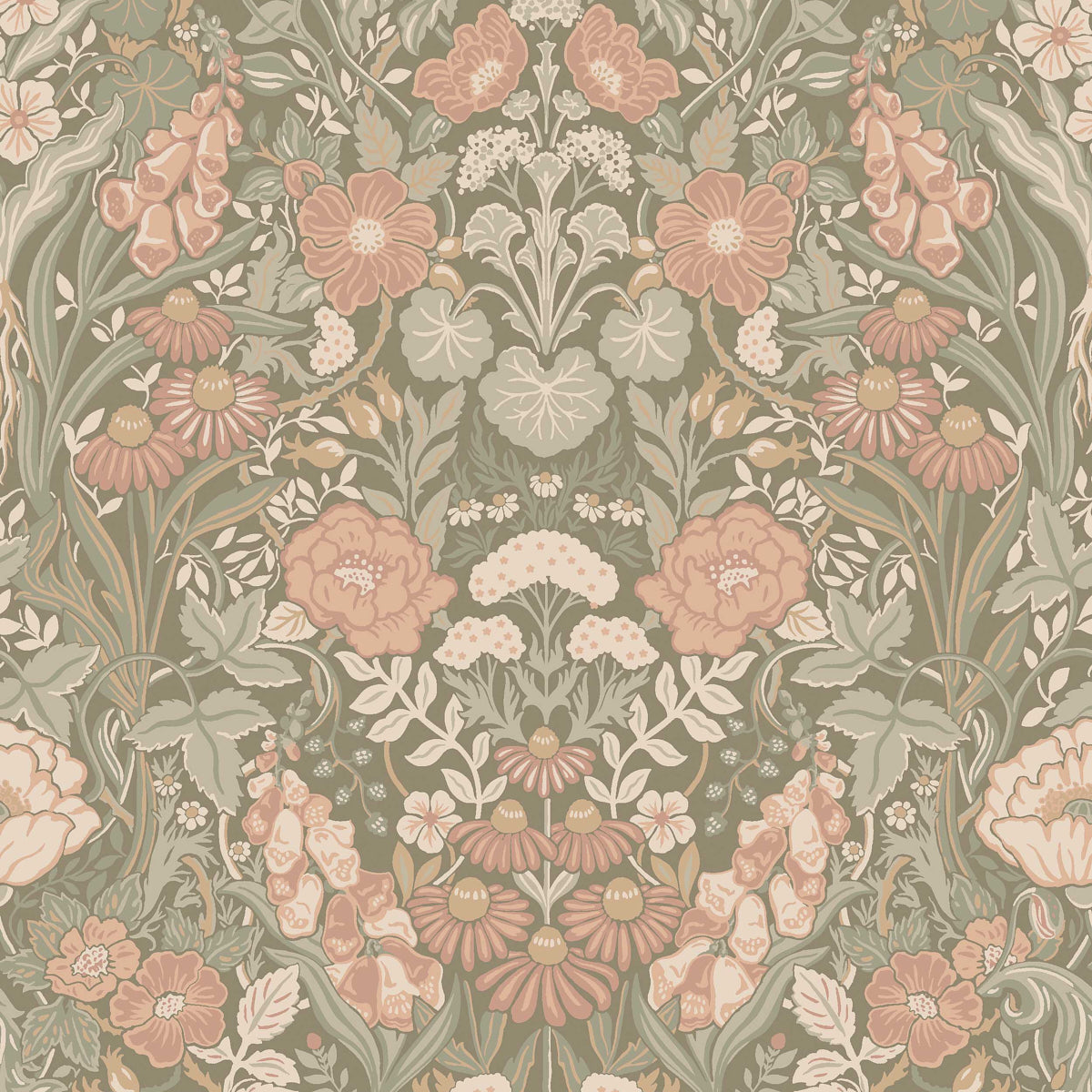 Purchase 5723 | Örtagård, Blush And Sage - Borastapeter Wallpaper