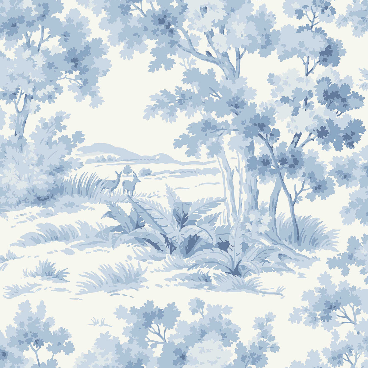 Purchase 6142 | Countryside Morning, Blue And White - Borastapeter Wallpaper