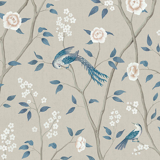 Purchase 6143 | Paradise Birds, Turquoise Shimmer - Borastapeter Wallpaper