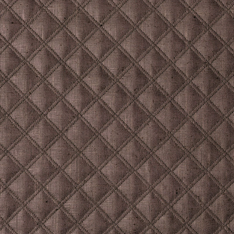 Buy 62154 Thayer Quilted Linen Espresso by Schumacher Fabric
