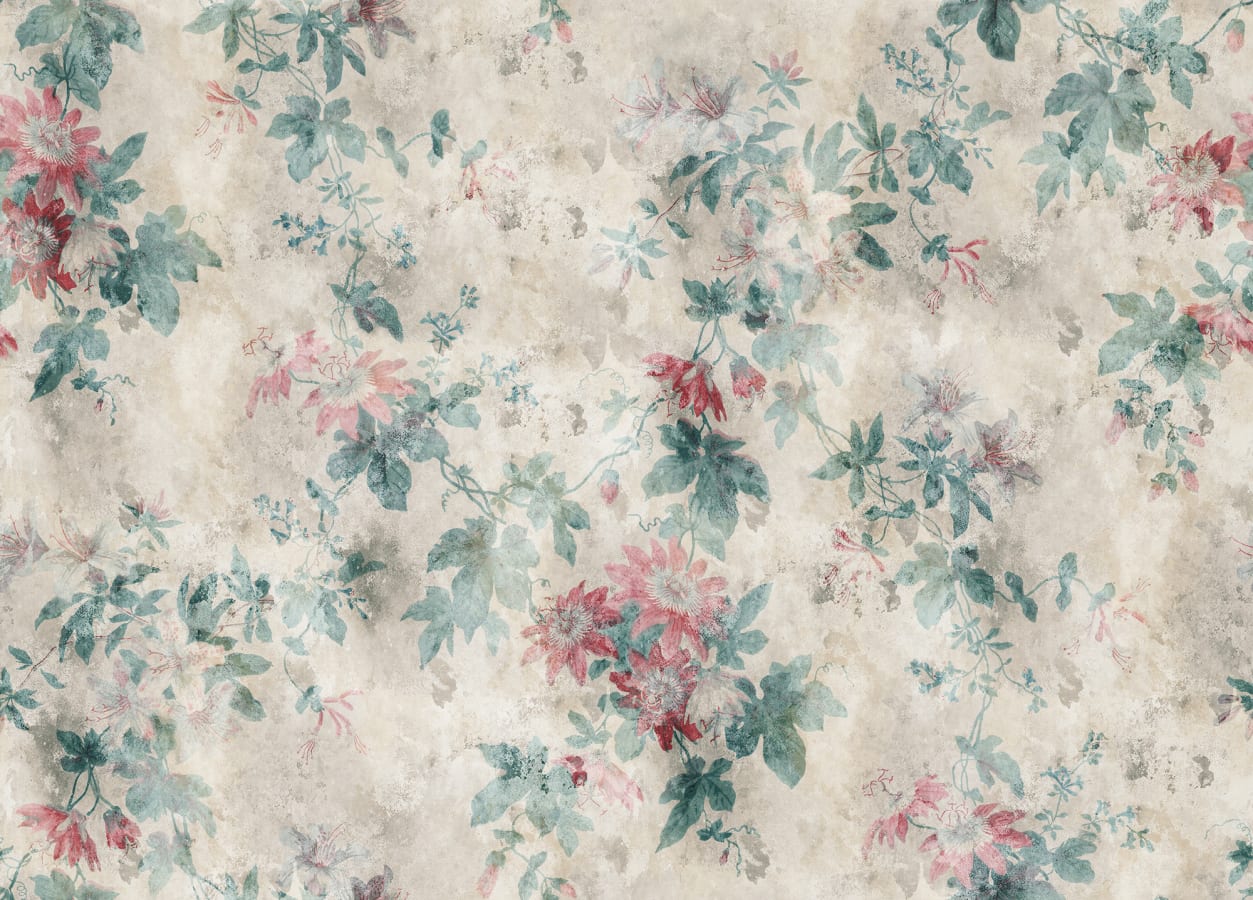 Sandberg Wallpaper pattern name & color Faded Passion, Clay from the collection Jordnära. 