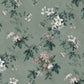 Sandberg Wallpaper pattern name & color Faded Passion, Sage Green from the collection Jordnära. 