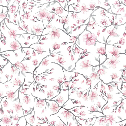 Sandberg Wallpaper Pattern 626-03 pattern name & color Sakura Sky Pink from the collection Sandberg Edition. 