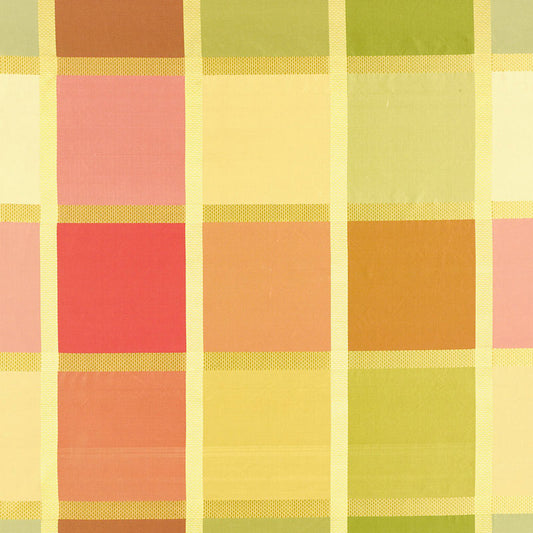 View 62853 Navsari Silk Plaid Azalea by Schumacher Fabric