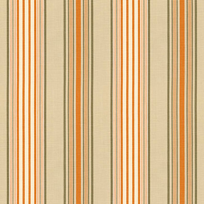 Find 62961 Saratoga Cotton Stripe Beige / Mocha / Pumpkin by Schumacher Fabric