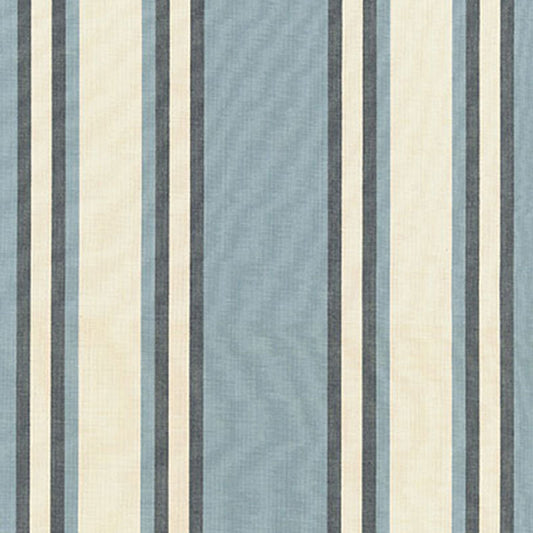 View 62980 Seneca Cotton Stripe Chambray/ Indigo by Schumacher Fabric