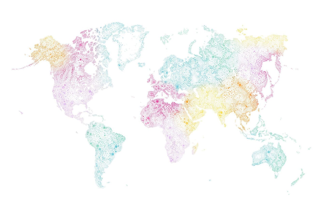 Sandberg Wallpaper pattern name & color World Map Multi from the collection Sandberg Edition. 