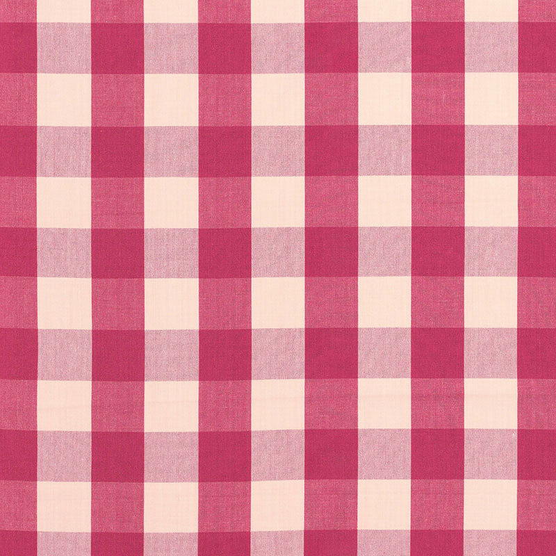 Shop 63035 Camden Cotton Check Raspberry by Schumacher Fabric