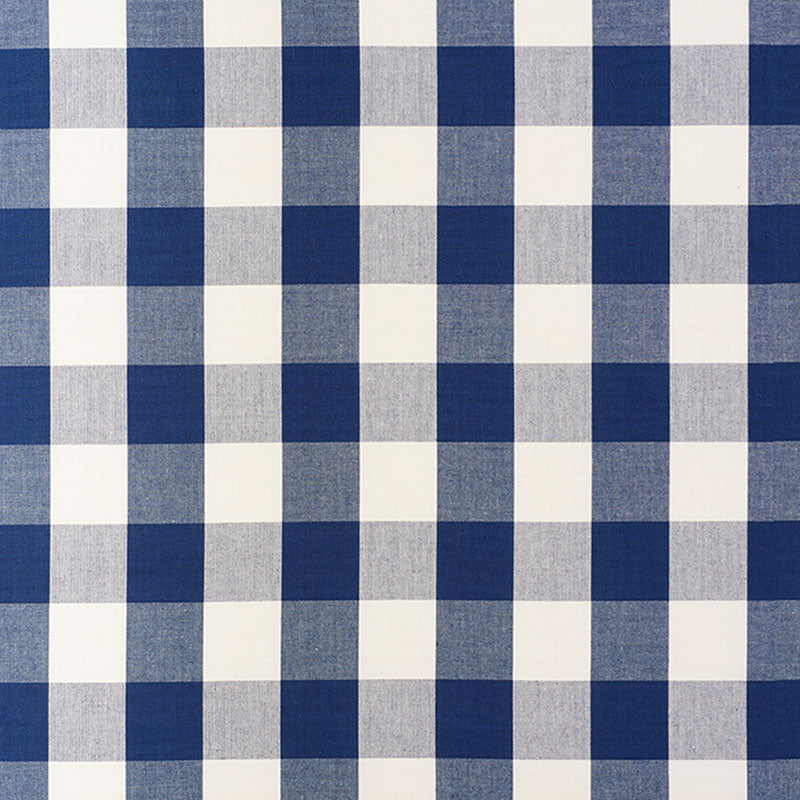 Buy 63043 Camden Cotton Check Navy by Schumacher Fabric