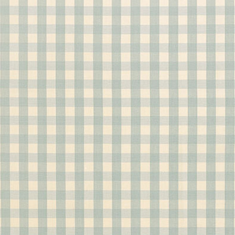 Order 63057 Elton Cotton Check Aqua by Schumacher Fabric