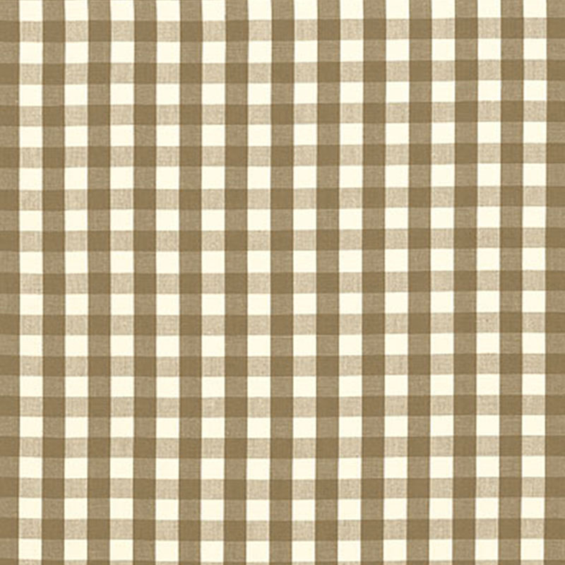 Search 63060 Elton Cotton Check Mocha by Schumacher Fabric