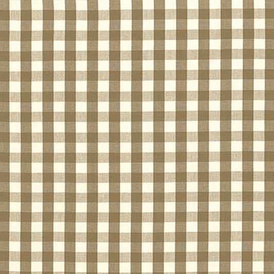 Search 63060 Elton Cotton Check Mocha by Schumacher Fabric