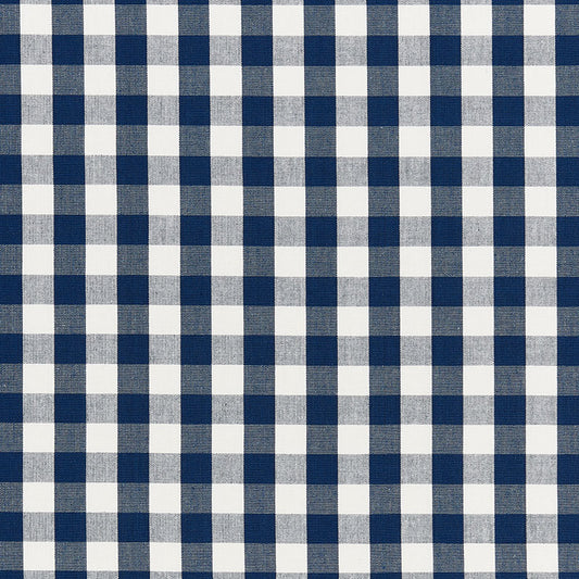 Order 63063 Elton Cotton Check Navy by Schumacher Fabric