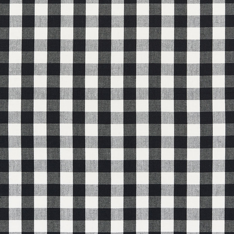 Search 63064 Elton Cotton Check Black by Schumacher Fabric