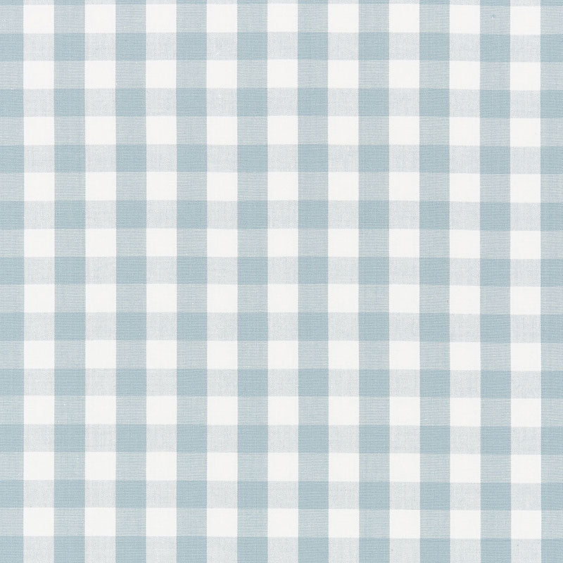 Buy 63066 Elton Cotton Check Sky by Schumacher Fabric