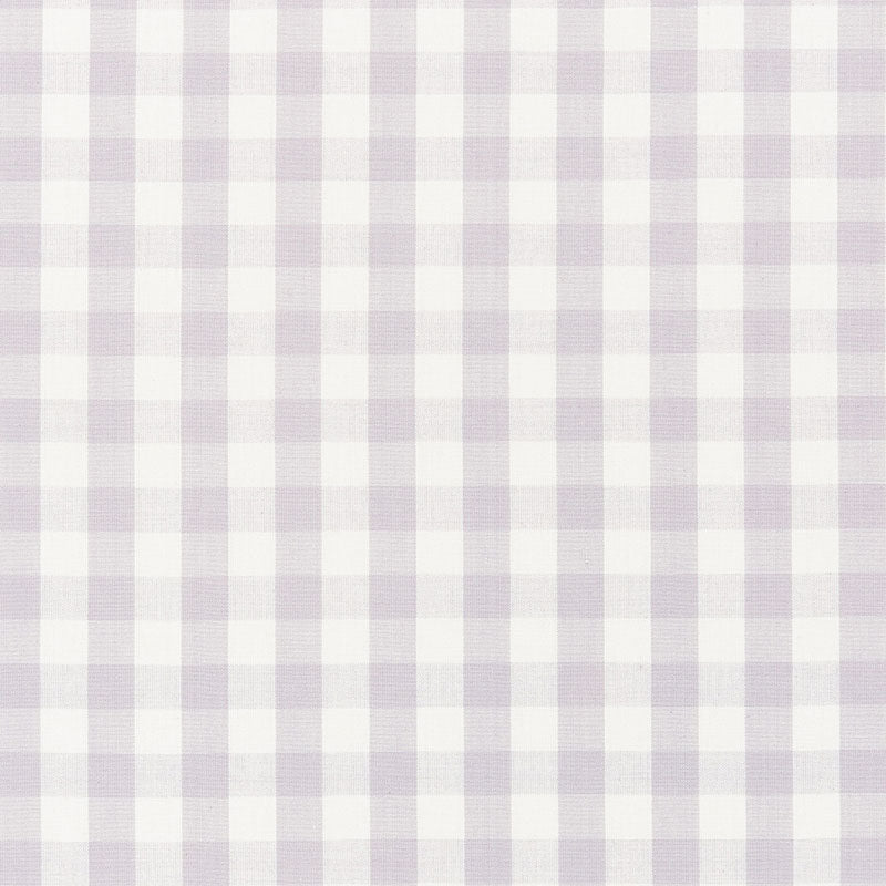 Save 63067 Elton Cotton Check Lilac by Schumacher Fabric