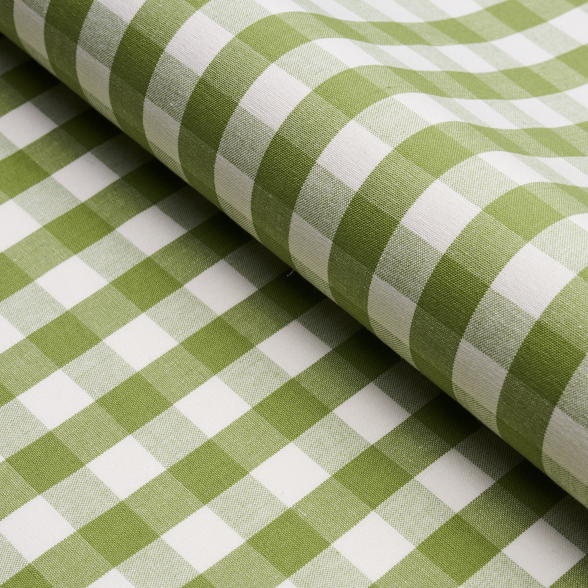 Purchase 63071 | Elton Cotton Check, Leaf - Schumacher Fabric