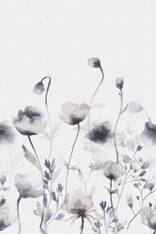 Sandberg Wallpaper pattern name & color Morangen Indigo Blue from the collection Jordnära. 