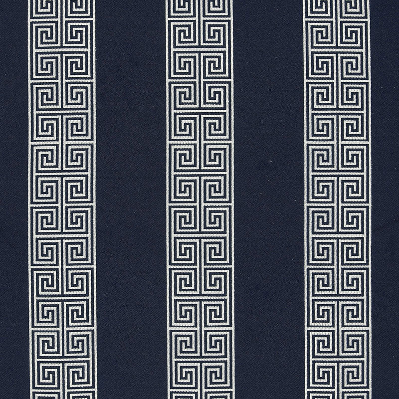 View 64603 Maiandros Weave Indigo by Schumacher Fabric