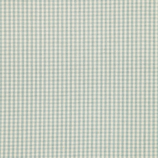 Looking 64622 Barnet Cotton Check Aqua by Schumacher Fabric