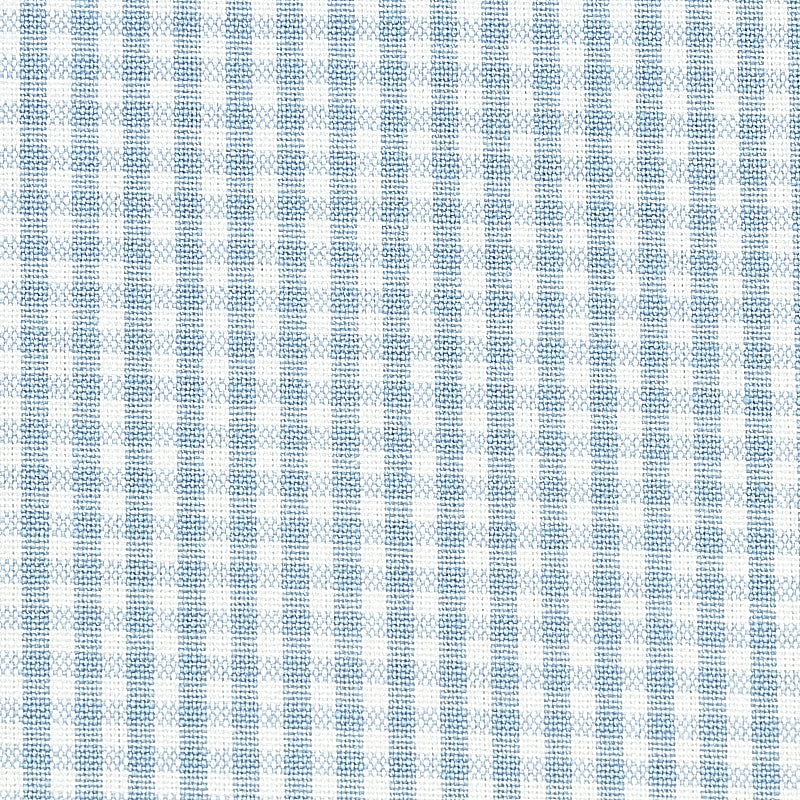 Search 64629 Barnet Cotton Check Sky by Schumacher Fabric