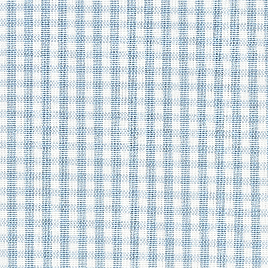 Search 64629 Barnet Cotton Check Sky by Schumacher Fabric