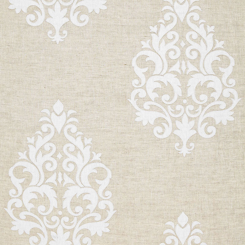 View 65100 Belfort Linen Applique Linen by Schumacher Fabric