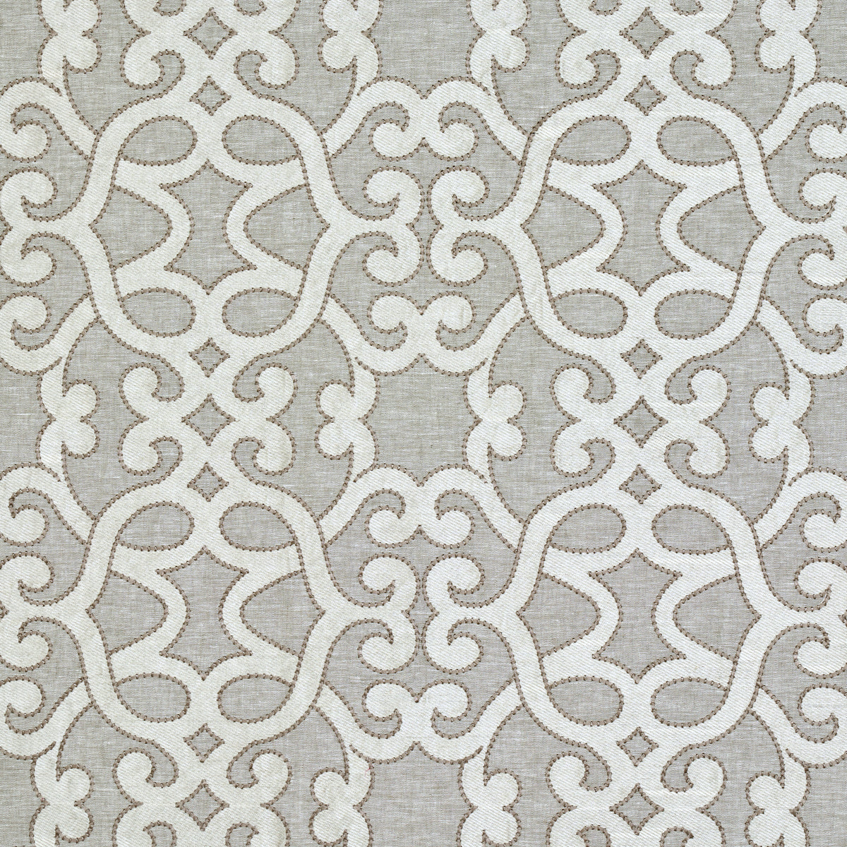 Search 65182 Amboise Linen Embroidery Oyster by Schumacher Fabric