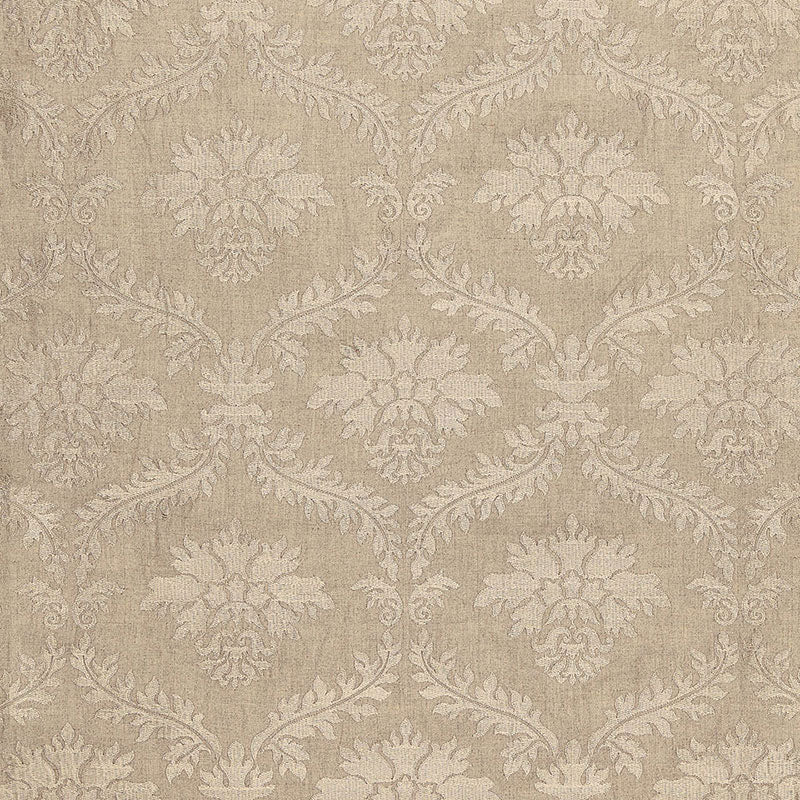 Select 65340 Valbonne Linen Embroidery Greige by Schumacher Fabric
