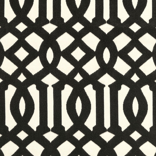 Shop 65593 Imperial Trellis Velvet Noir by Schumacher Fabric