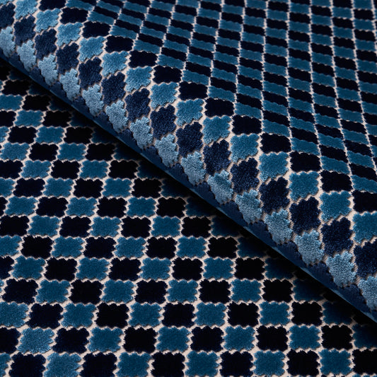 Purchase 65645 | Marrakesh Velvet, Indigo - Schumacher Fabric