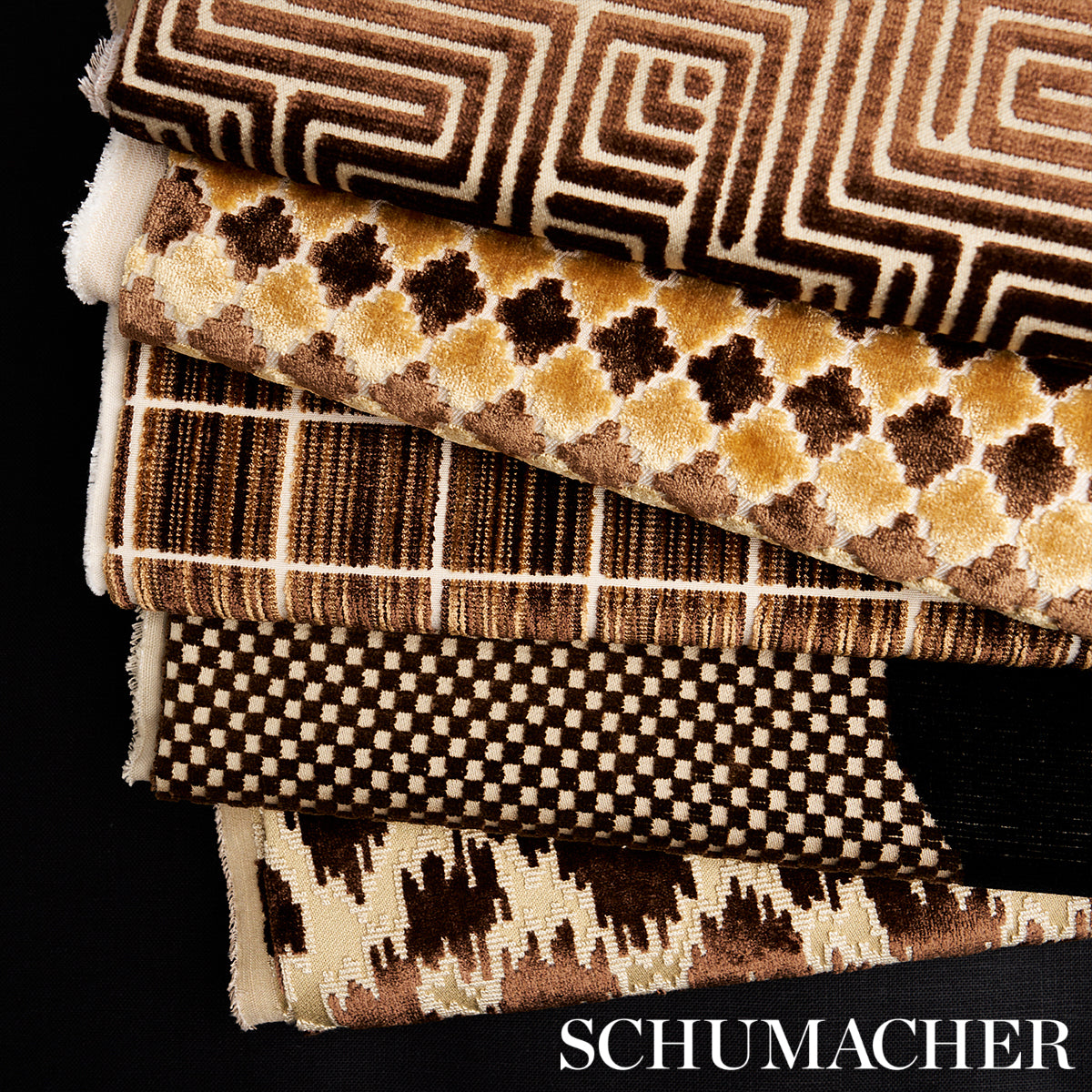 Purchase 65646 | Marrakesh Velvet, Chocolate Brown - Schumacher Fabric