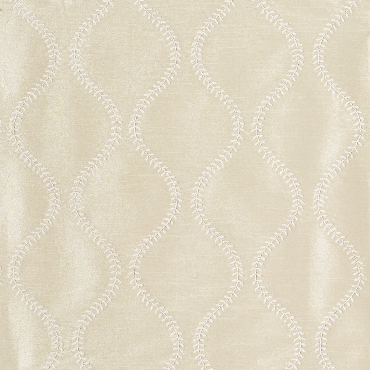 Save 65752 Agadir Embroidery Champagne by Schumacher Fabric
