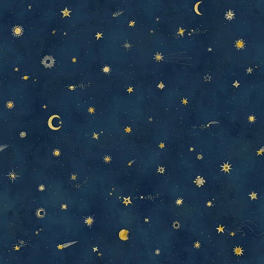 Sandberg Wallpaper Pattern 659-96 pattern name & color Starry Sky, Petrol from the collection Löfstad. 