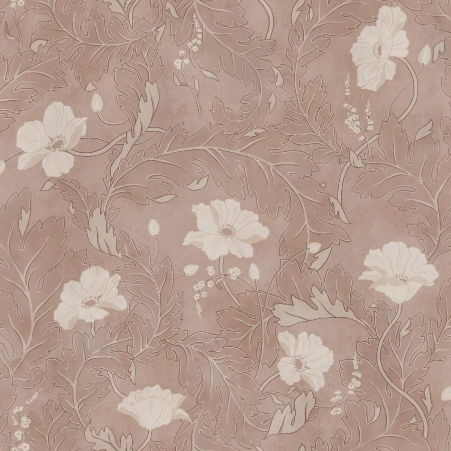 Find Sandberg Wallpaper SKU 660-24 pattern name & color Poppy, Blush