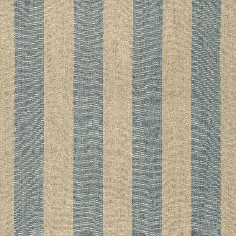 Looking 66073 Augustin Linen Stripe Denim / Linen by Schumacher Fabric
