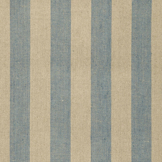 Looking 66073 Augustin Linen Stripe Denim / Linen by Schumacher Fabric