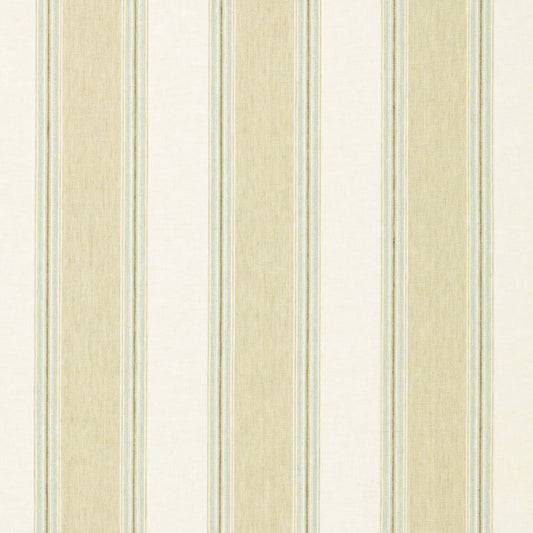 Looking 66080 Savannah Linen Stripe Sesame by Schumacher Fabric