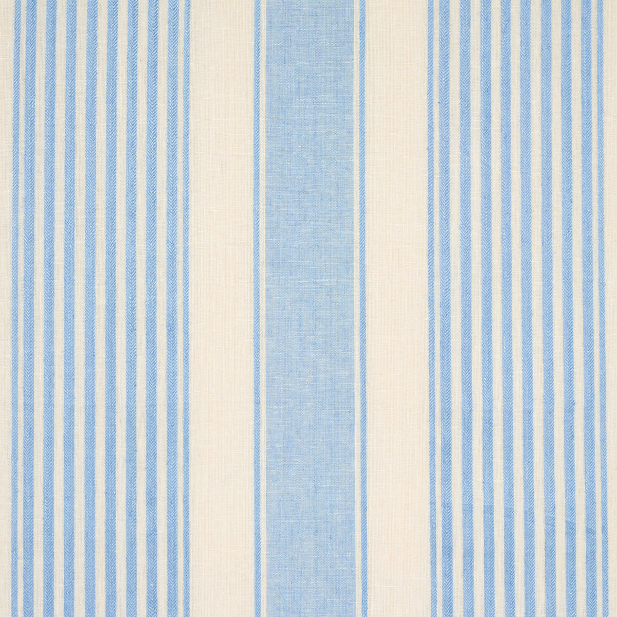 Looking 66094 Summerville Linen Stripe Sky by Schumacher Fabric