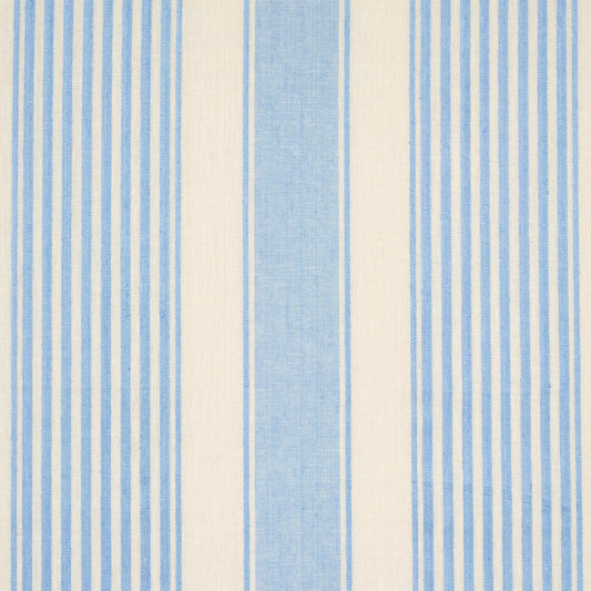 Looking 66094 Summerville Linen Stripe Sky by Schumacher Fabric