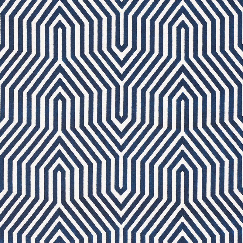 Looking 66194 Vanderbilt Velvet Bleu by Schumacher Fabric