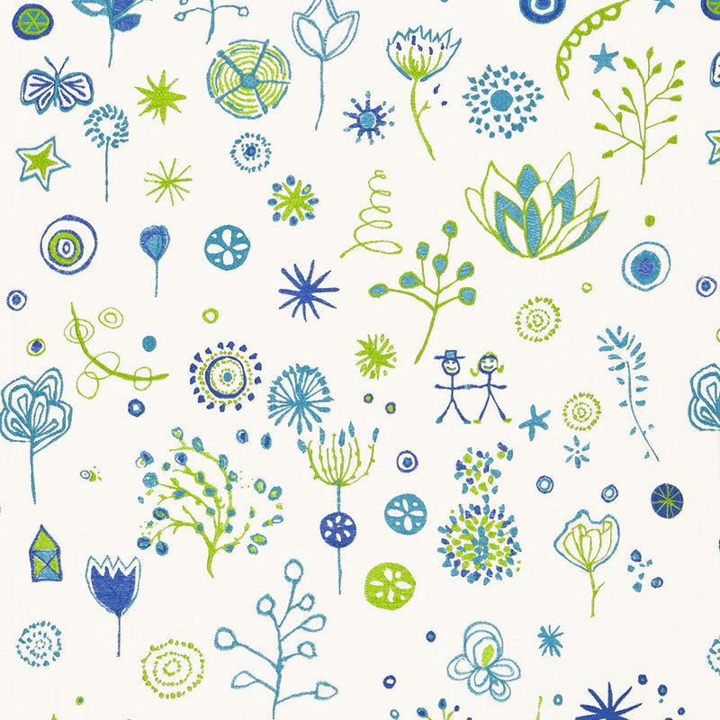 Order 66241 Lollipop Turquoise / Leaf by Schumacher Fabric