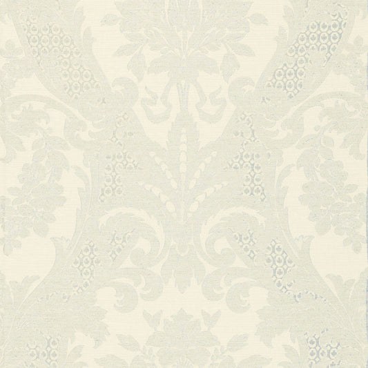 Looking 66341 Toscana Linen Damask Powder Blue by Schumacher Fabric