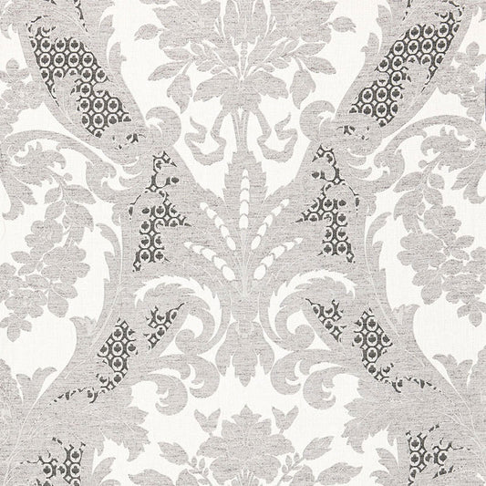 Find 66342 Toscana Linen Damask Grisaille by Schumacher Fabric